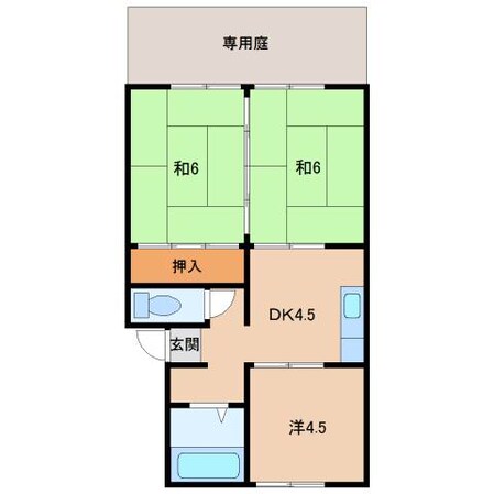 コーポいのうえＡ棟の物件間取画像